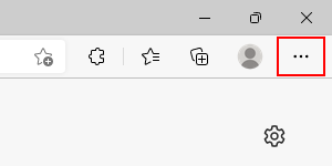 Bouton de menu Microsoft Edge