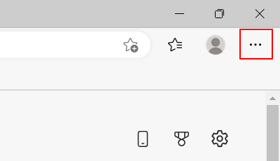 Microsoft Edge menu button