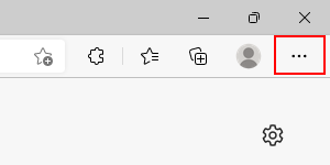 Microsoft Edge menu button