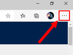 Microsoft Edge menu button