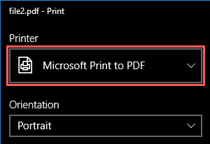 microsoft print to pdf function
