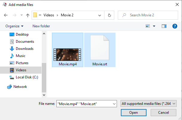 MKVToolNix Add media files window