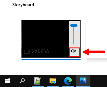 Mute audio in Windows 10 Video Editor