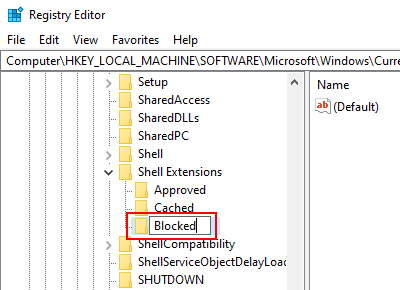 Name the key Blocked