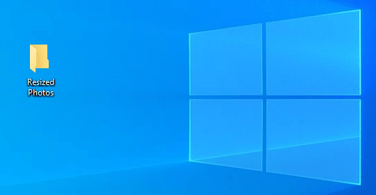 New folder for resized photos