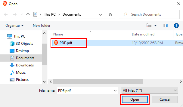 Open a PDF file in PDF2GO