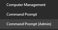 open command prompt admin windows 10