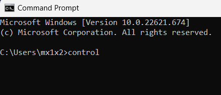 Open Control Panel in Windows 11 from Command Prompt (CMD) or Terminal