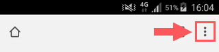 open google chrome menu on android