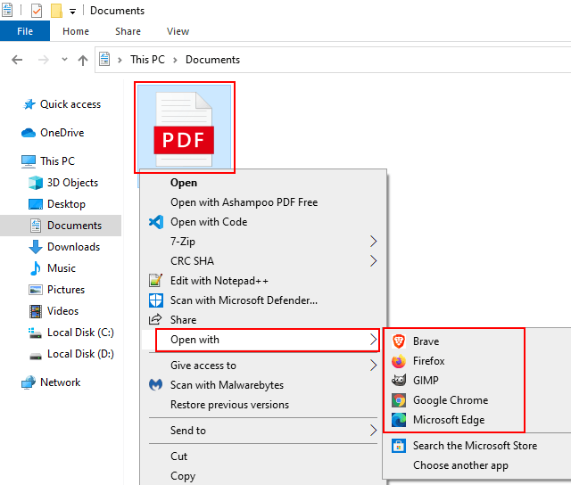 default program to open pdf files in firefox