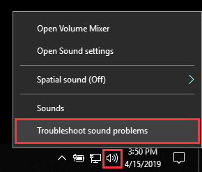 Open Windows Playing Audio Troubleshooter