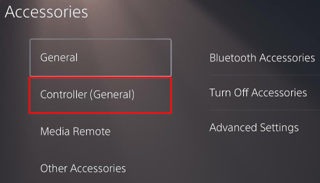 Open PlayStation 5 controller settings
