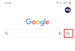 Open QR code scanner in Google app