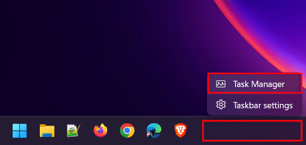 Open Task Manager in Windows 11