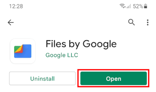 Open the Files by Google app