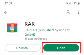 Open the RAR app