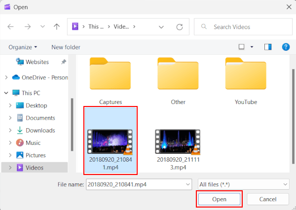 Open a video in Clipchamp