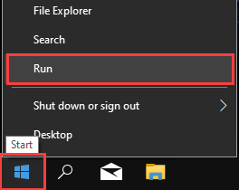 Open Windows 10 Run window
