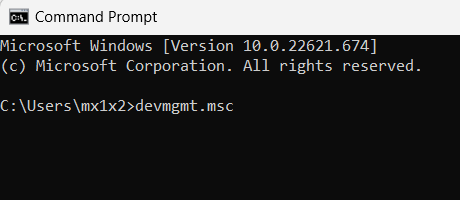 Open Device Manager in Windows 11 from Command Prompt (CMD) or Terminal