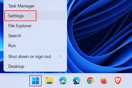 Open Windows 11 settings