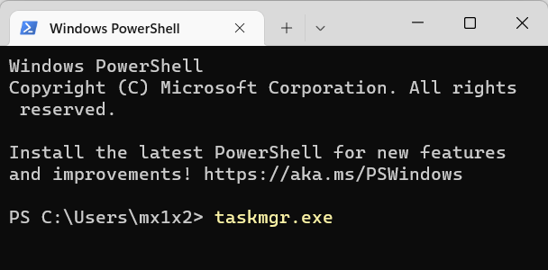 Open Windows 11 Task Manager from Command Prompt (CMD) or Terminal