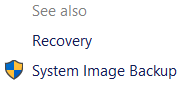 Open Windows System Image Backup