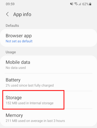 Opera mobile storage