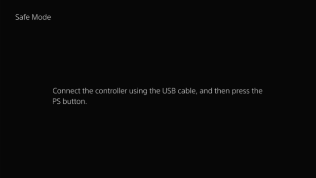 PlayStation 5 Safe Mode