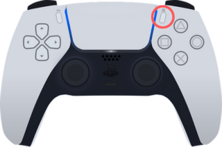 Options button on PS5 controller