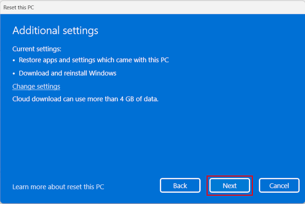 Reinstall Windows 11