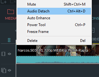 remove audio from video in wondershare filmora