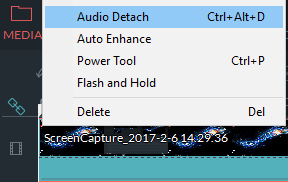 remove audio from video in wondershare video editor