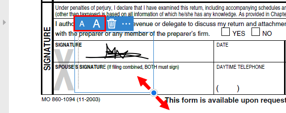 Resize signature in Adobe Acrobat Reader DC