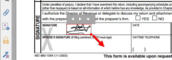 Resize signature in Foxit Reader