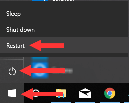 Restart Windows 10