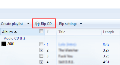 Rip a CD with Windows Media Player