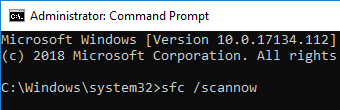 Run the sfc /scannow command