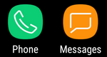 samsung galaxy android 7 phone and messages app