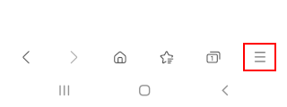 Samsung Internet menu button