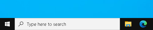 Search bar in Windows 10 taskbar