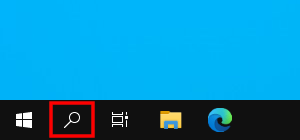 Search button in Windows 10