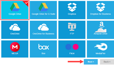 select cloud storage service in multcloud