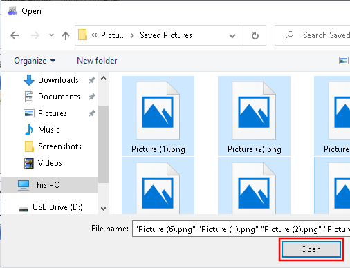 Select files in DeepSound