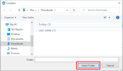 Select a new download folder in Microsoft Edge