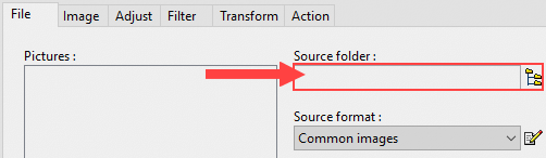 select source folder in photofiltre