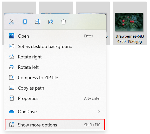 Send to mail recipient option in Windows 11