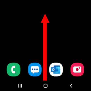 Show complete app list on a Samsung
