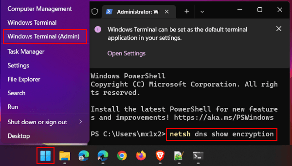 Show list of supported DNS services in Windows 11