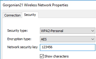 Show Network Security Key in Windows