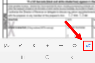 Signature button in Adobe Acrobat Reader on Android